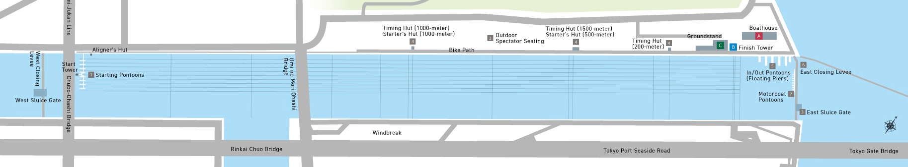 Sea Forest Waterway Map Figure